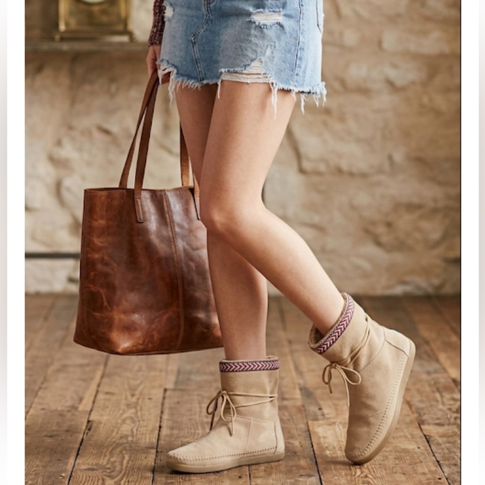 Stylish Beige Suede Ankle Boots